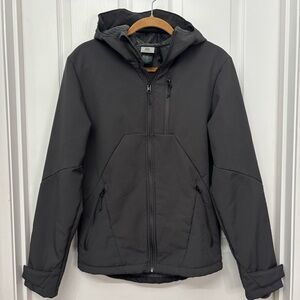 Charcoal Gray Hooded Softshell Jacket | Champion Size S